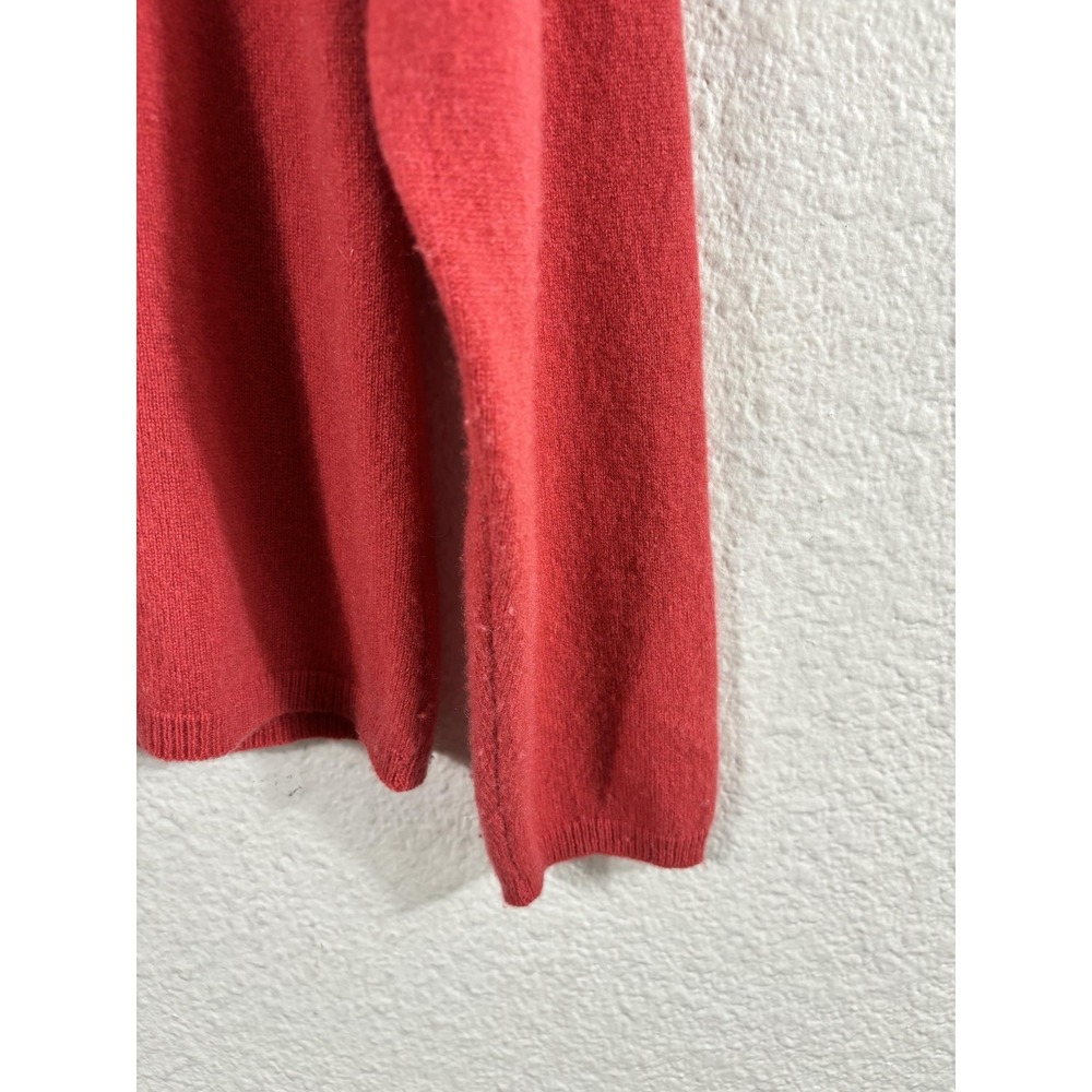 Charter Club Sweater Womens Large Orange V Neck 2 Ply 100% Cashmere Pullover - Picture 4 of 7